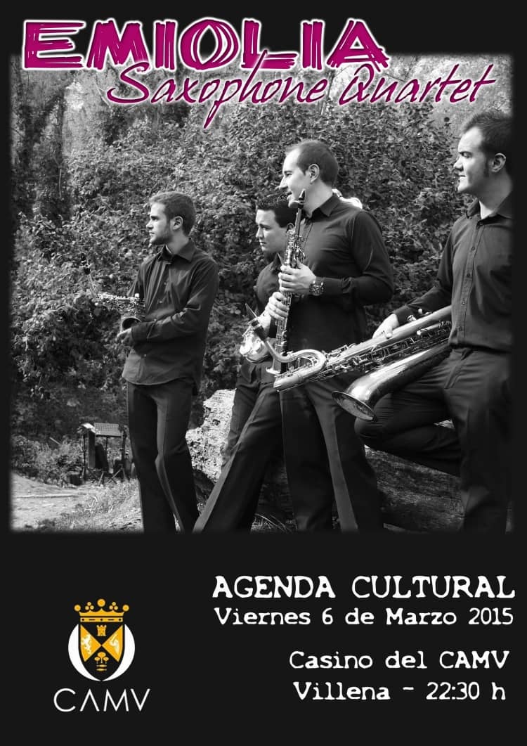 El Circulo Agricola acogerá el cuarteto de saxofones Emiolia
