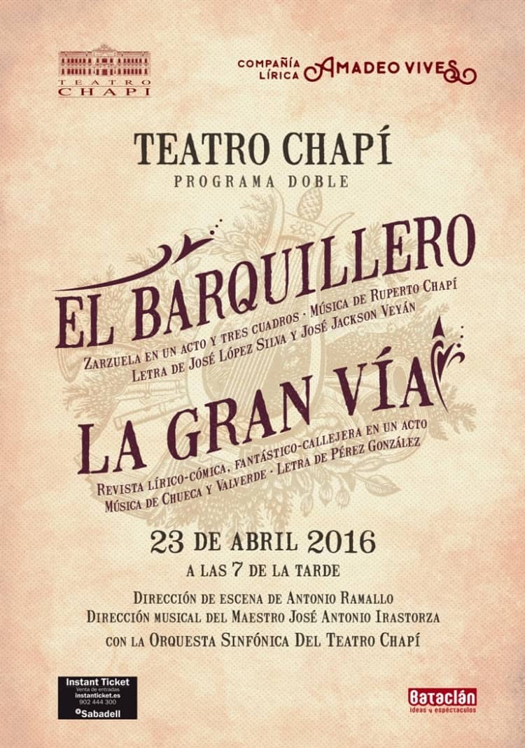 La zarzuela vuelve al Teatro Chapí