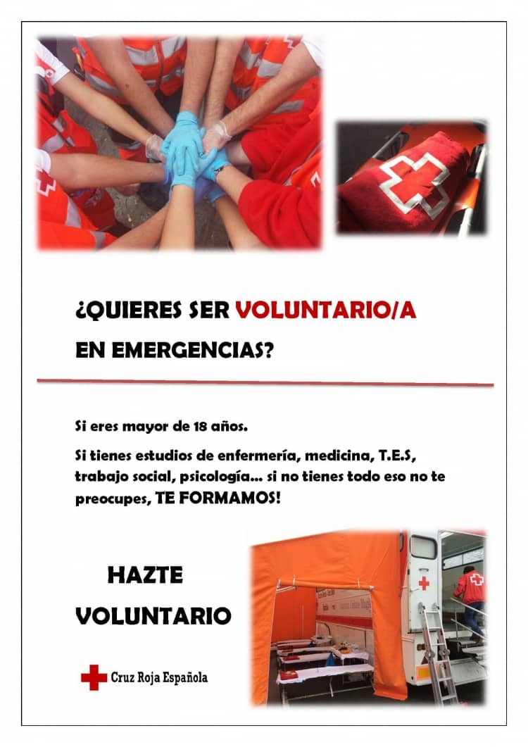 Cruz Roja busca voluntarios
