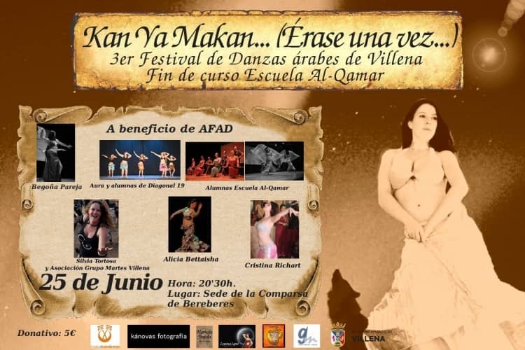 La escuela de danzas orientales Al-Qamar de Villena organiza un fin de curso benéfico