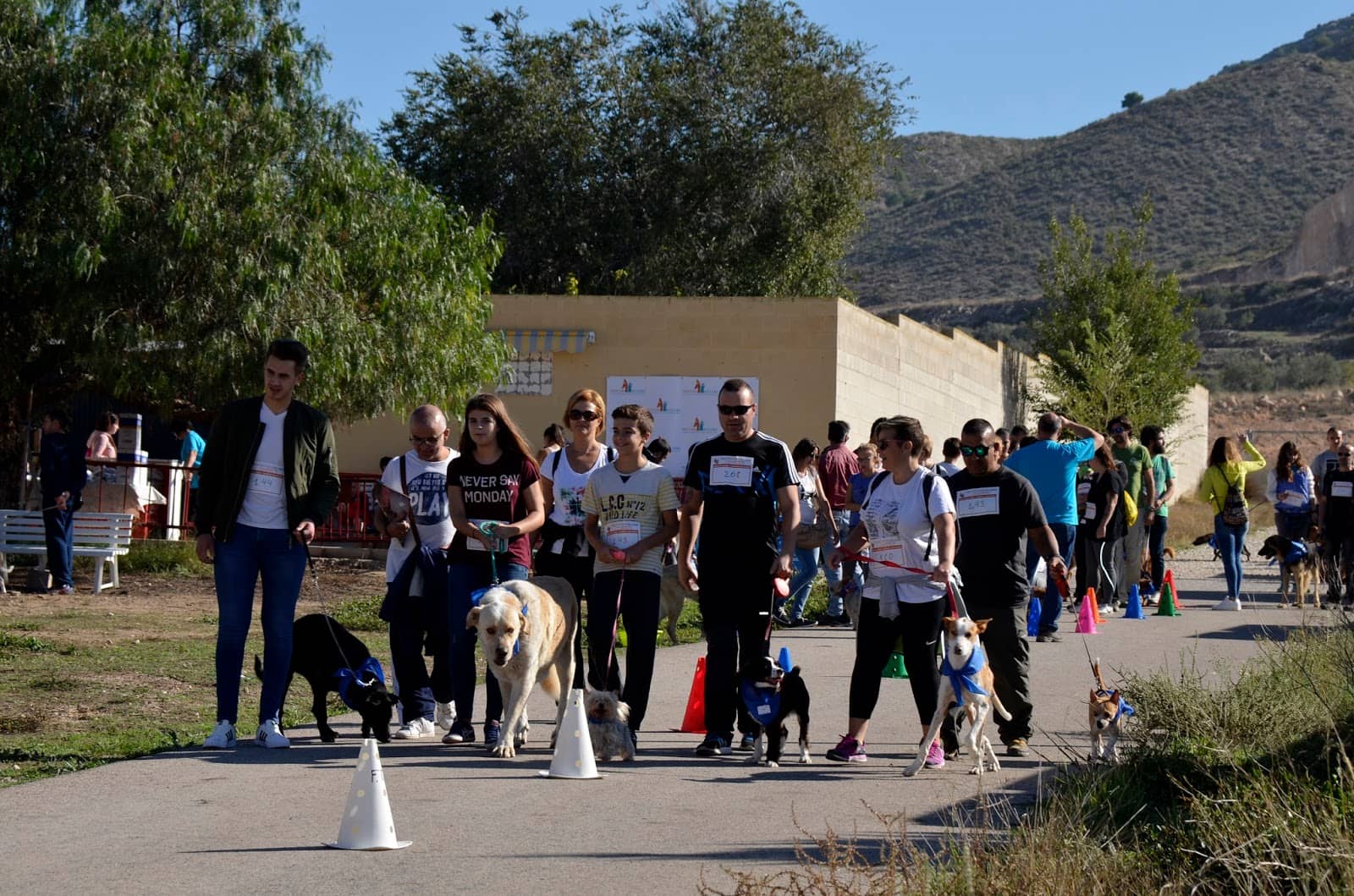 56 perros del albergue participaron en la Marcha Canina de la Protectora de Animales