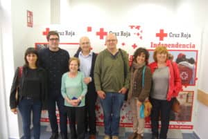 Concejales en el Centro de Formación de Cruz Roja Villena