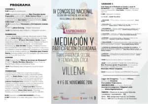 Programa congreso de Mediación