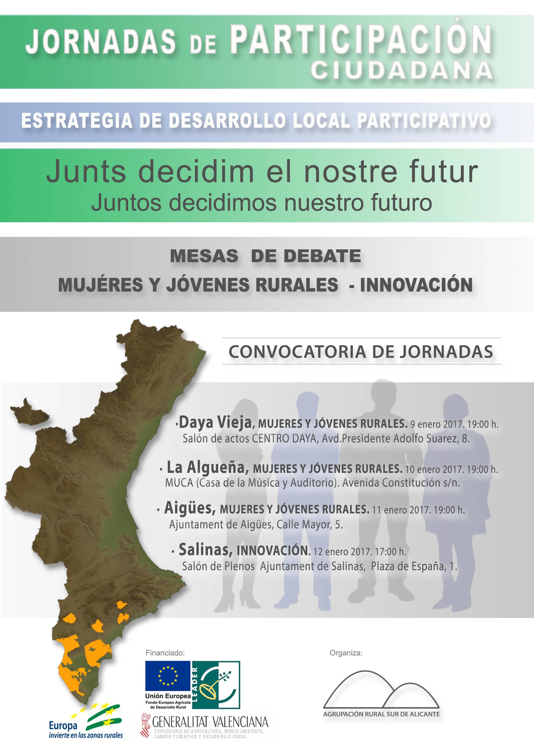 La Agrupación Rural Sur de Alicante celebra una mesa de participación ciudadana para debatir sobre el futuro del territorio rural