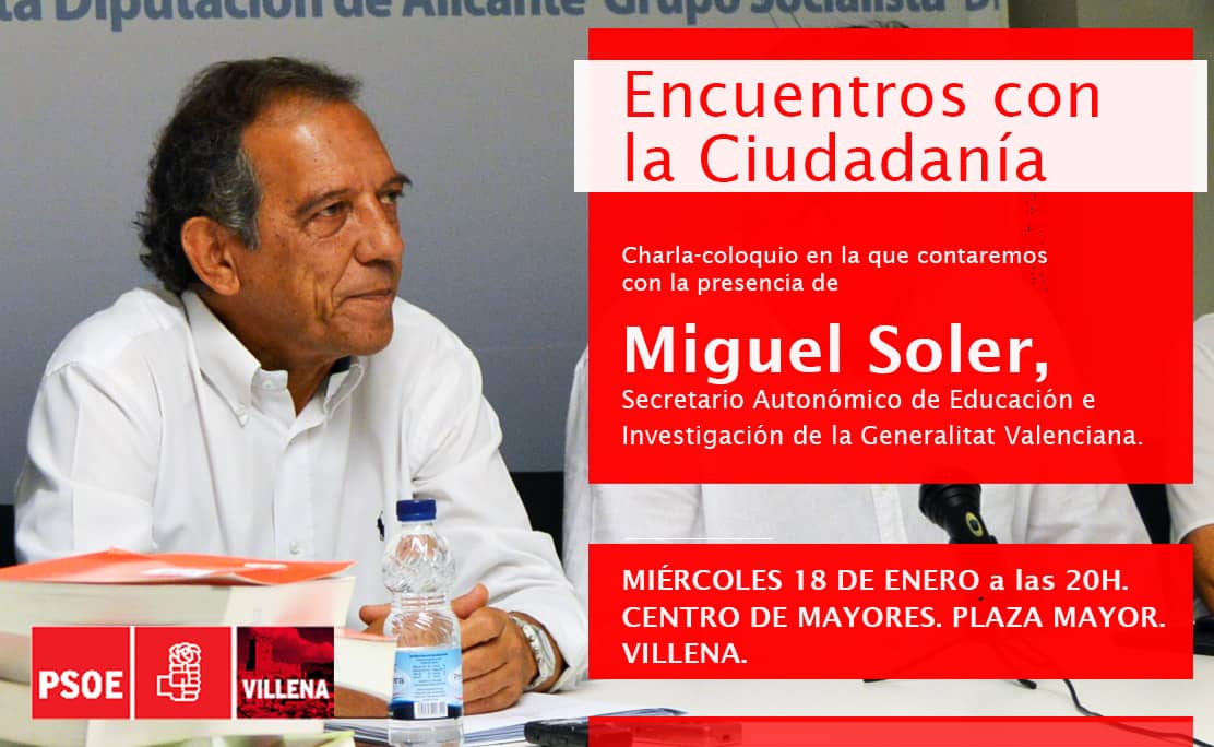 Encuentro con la ciudadanía con Miguel Soler, Secretario Autonómico de Educación