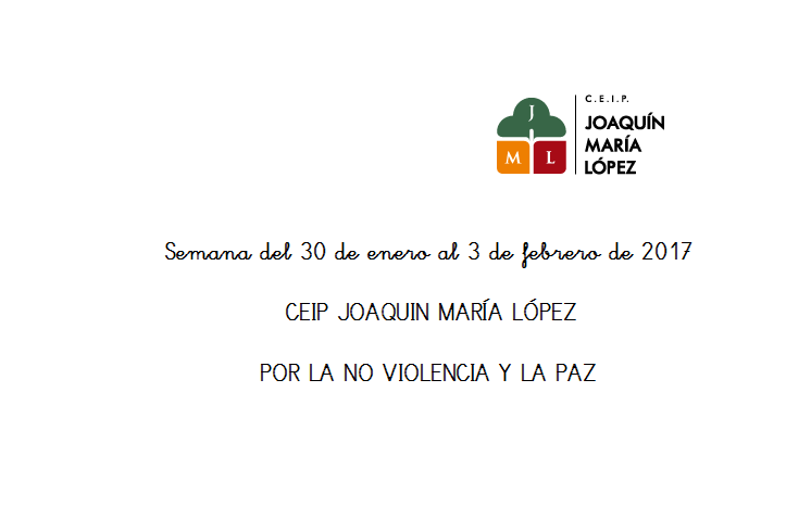 El colegio Joaquín María López celebra la Semana de la Paz con un acto solidario