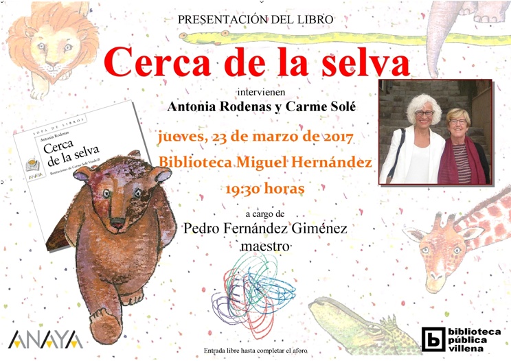 La villenense, Antonia Rodenas, presenta su último libro en la Biblioteca Miguel Hernández