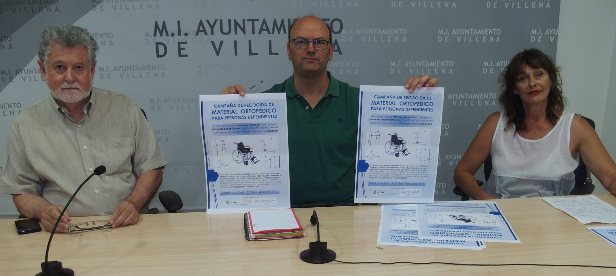 El centro de salud  Villena I inicia una campaña para la recogida de material ortopédico en desuso