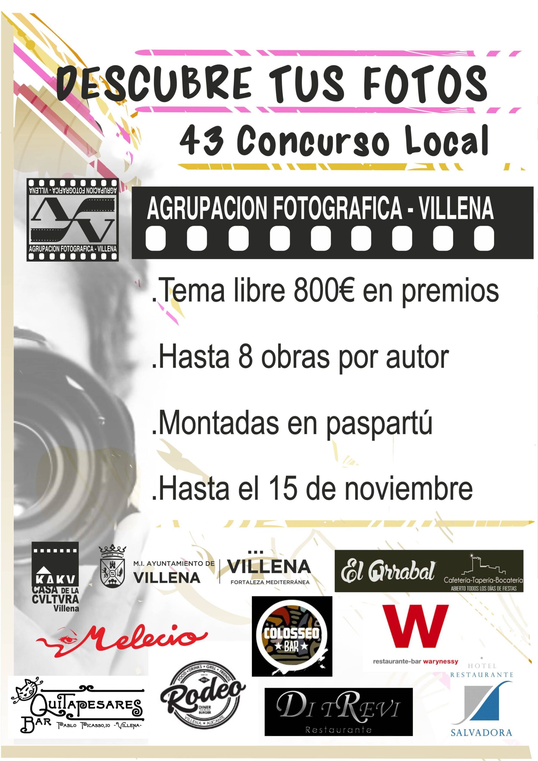 La agrupación fotográfica Villena organiza el 43 concurso local “Descubre tus fotos”