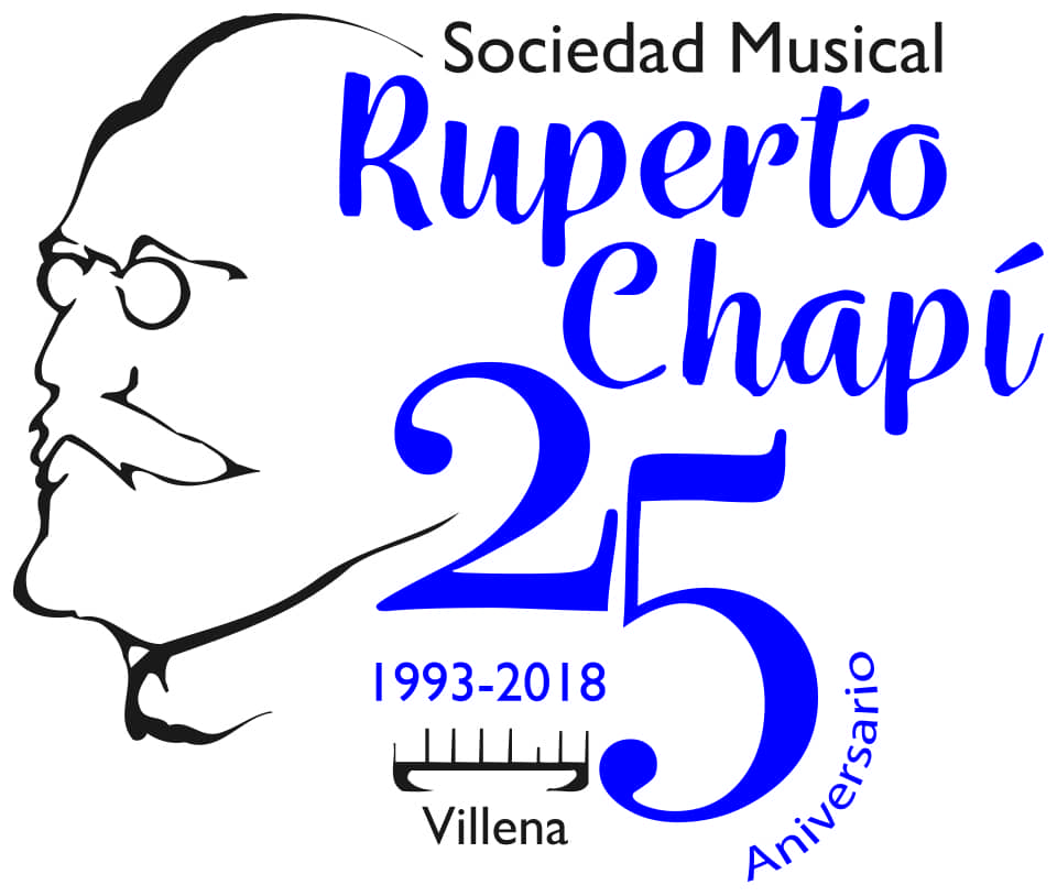 La Sociedad Musical Ruperto Chapí, presenta su logotipo del 25 aniversario