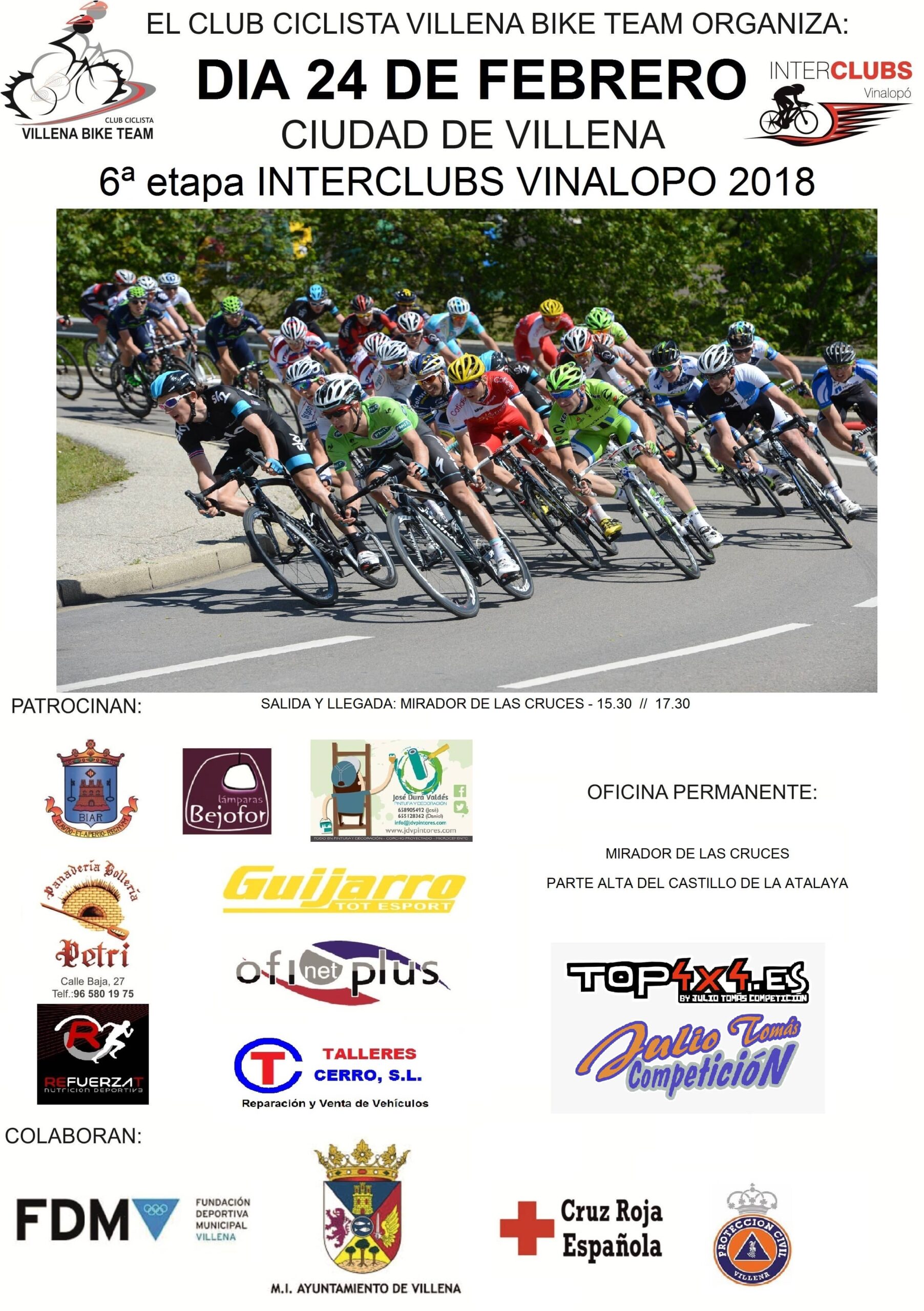 El club ciclista Villena Bike Team organiza la 6º etapa del Interclubs Vinalopó