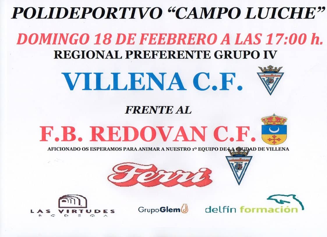 Hoy martes juega el Cadete A del Villena CF