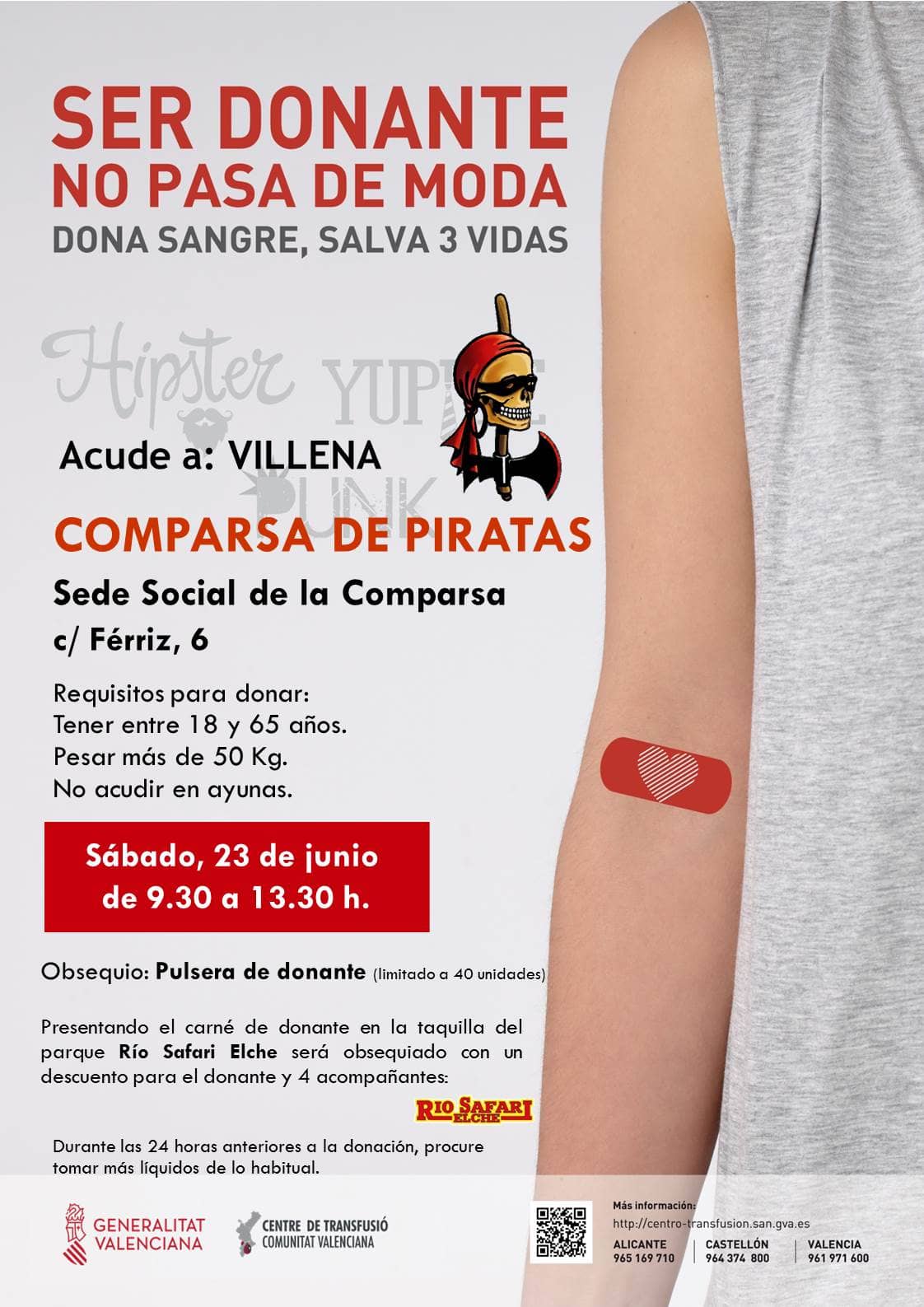 Donación de Sangre en la comparsa de Piratas