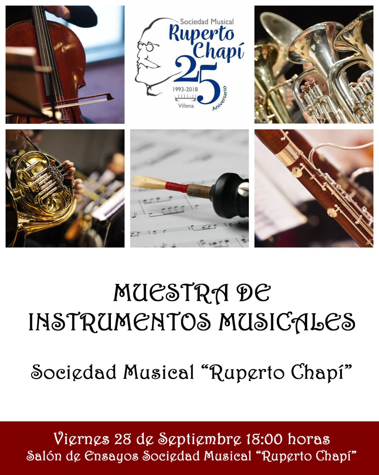 La Sociedad Musical organiza una muestra de instrumentos