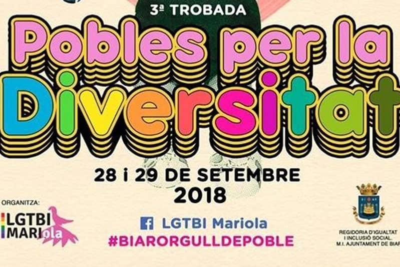 Biar acoge el 28 y 29 de septiembre la tercera Trobada de Pobles per la Diversitat del colectivo LGTBI MARIola
