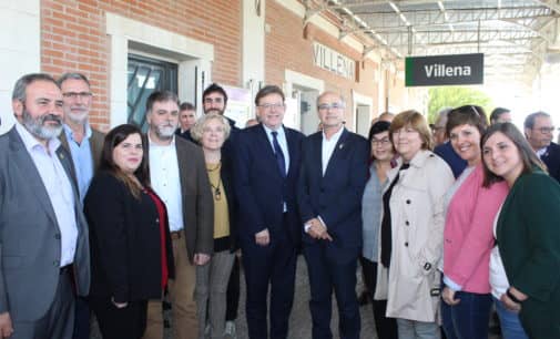 El President de la Generalitat inaugura en Villena el nuevo sistema de Cercanías