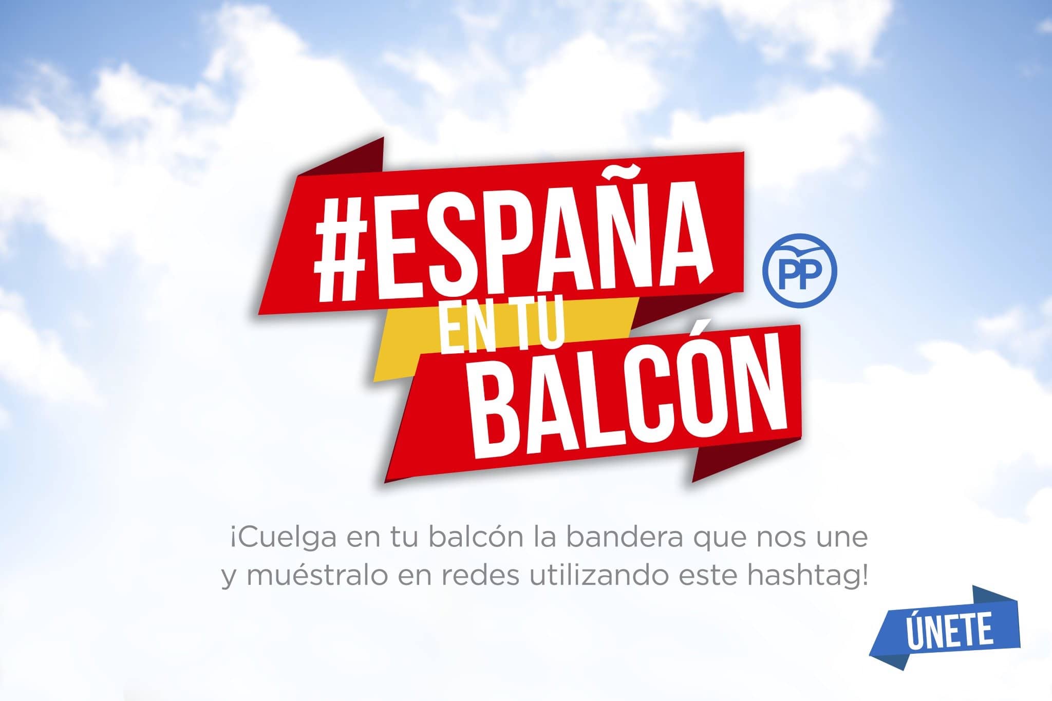 El Partido Popular lanza en redes sociales la campaña `España en tu balcón´