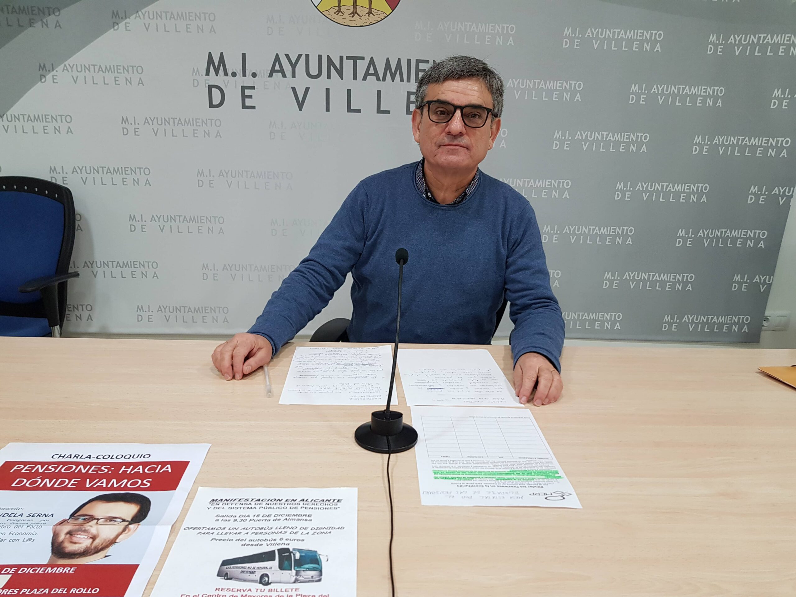La Plataforma por las Pensiones de Villena anima a la participación en una manifestación en Alicante