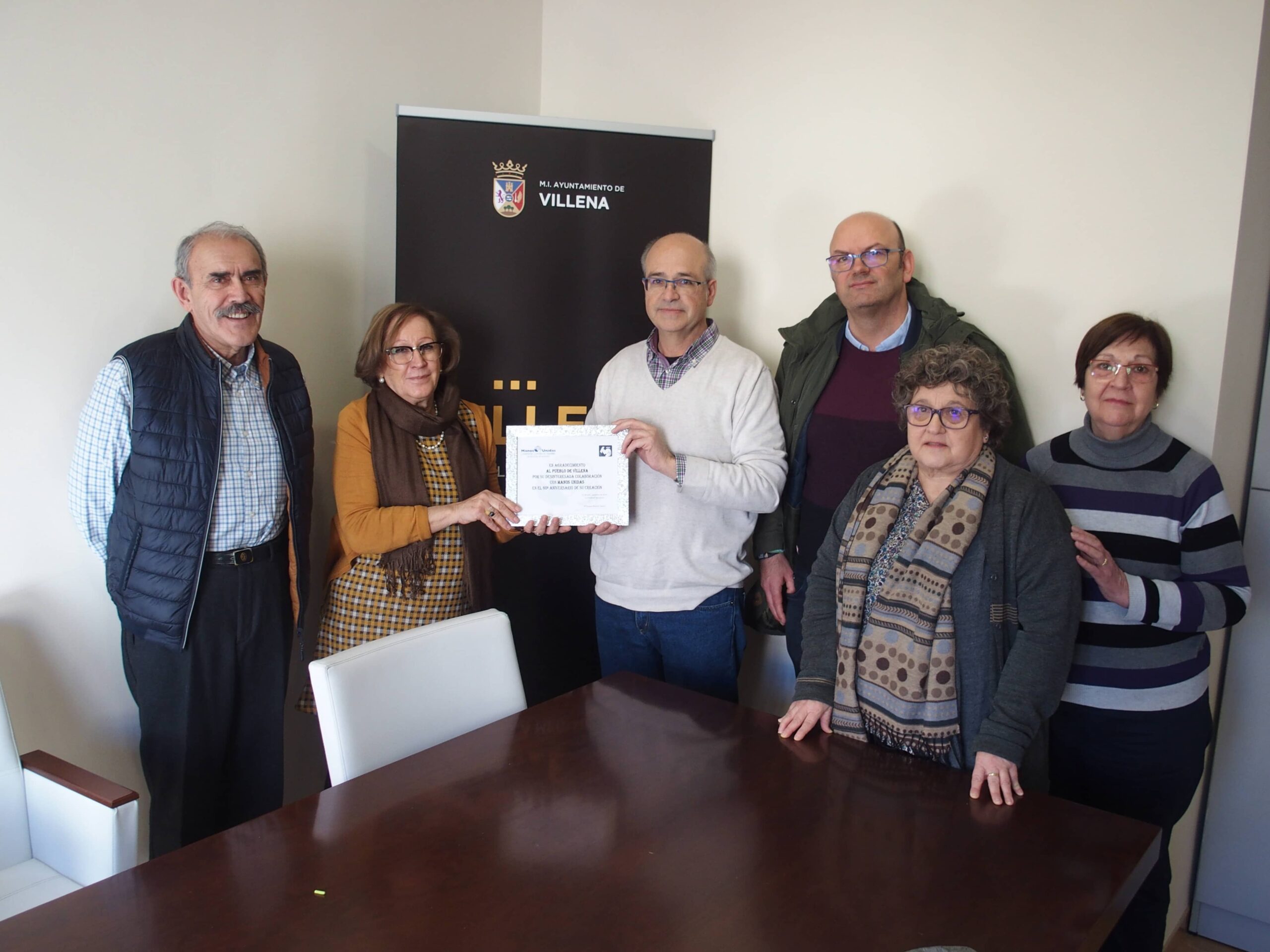 Manos Unidas agradece su colaboración al Ayuntamiento de Villena