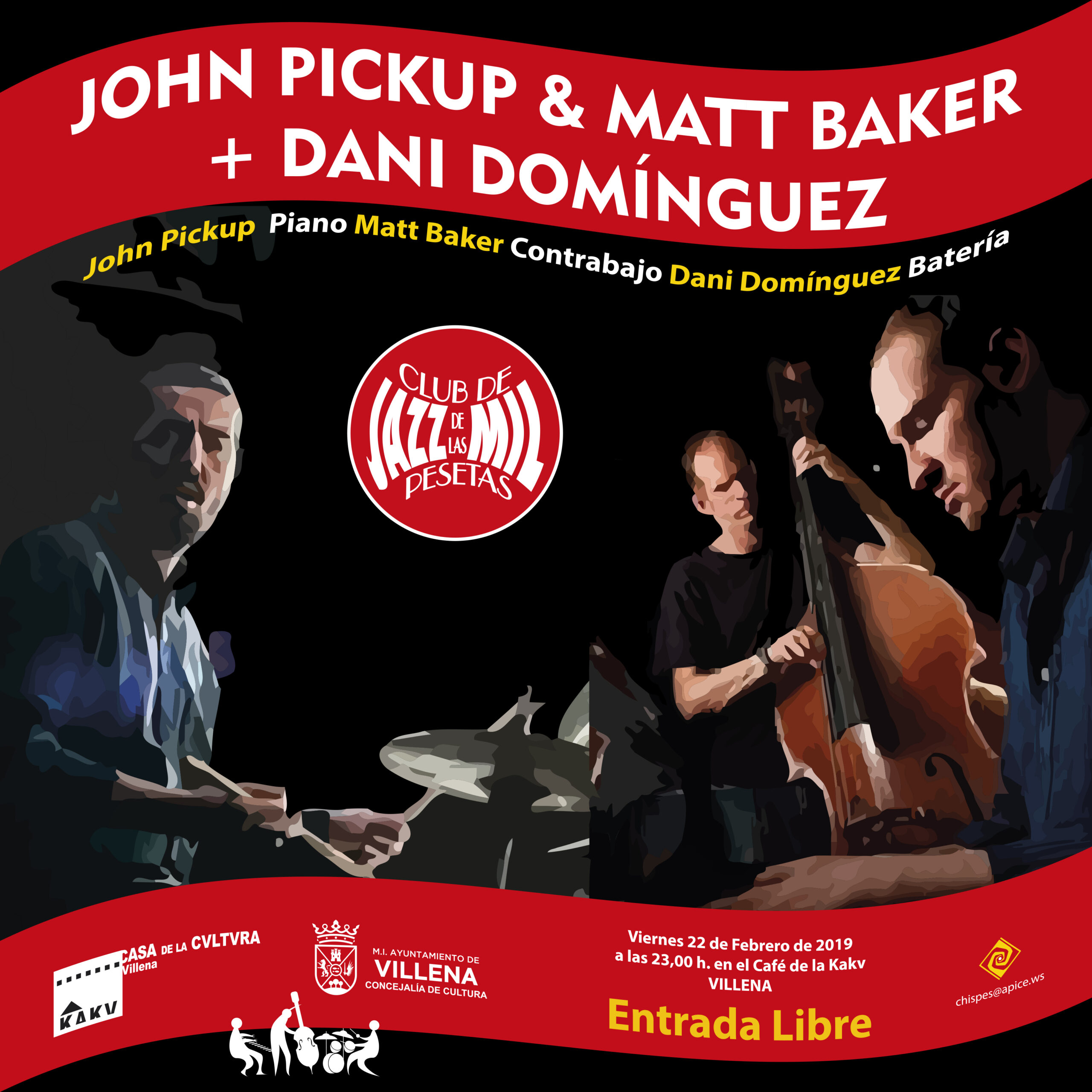 Solace Trio – John Pickup, Matt Baker & Dani Domínguez – en el Club de Jazz de las Mil Pesetas