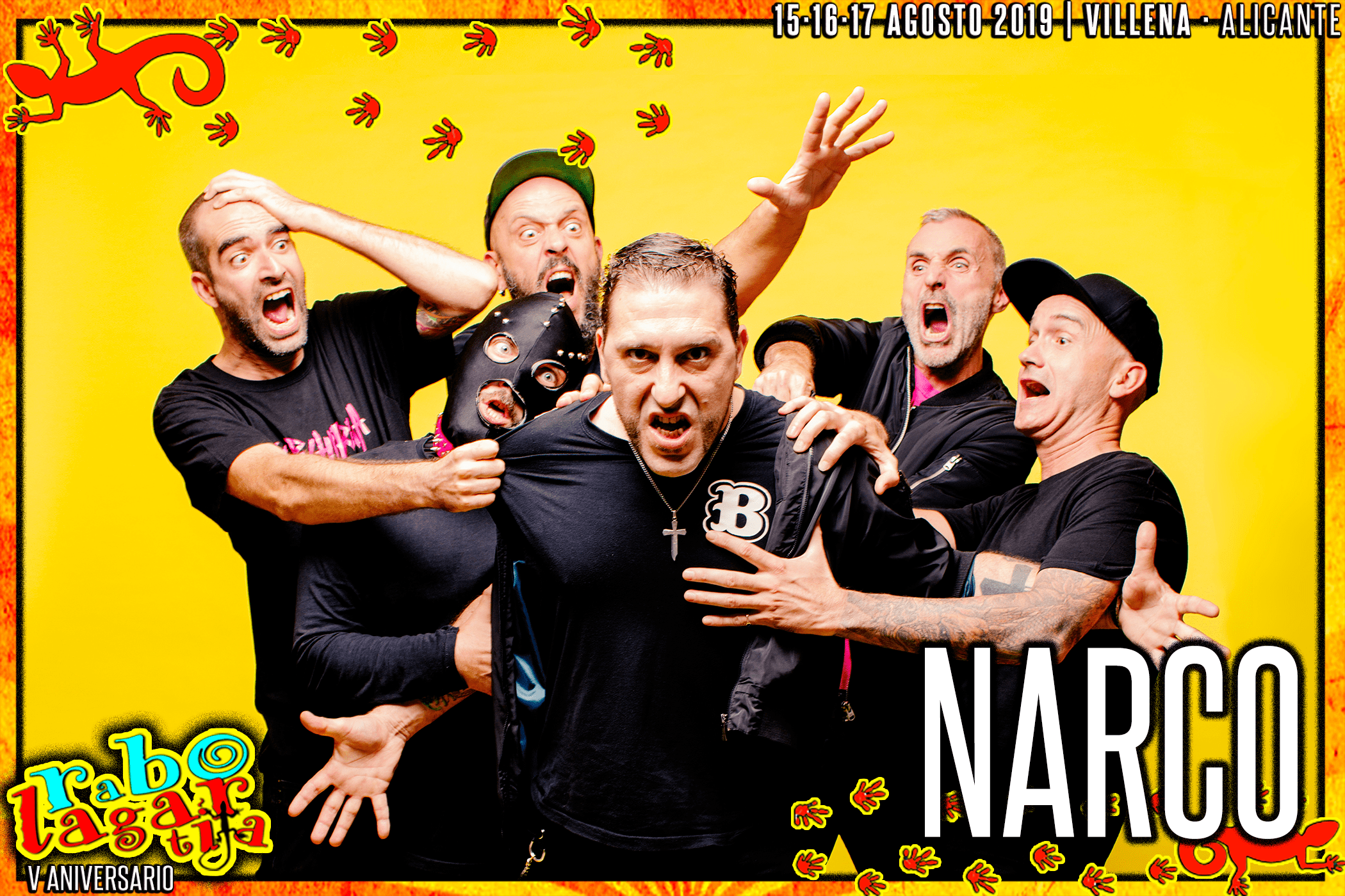 Narco, otra banda más para el cartel de Rabolagartija 2019