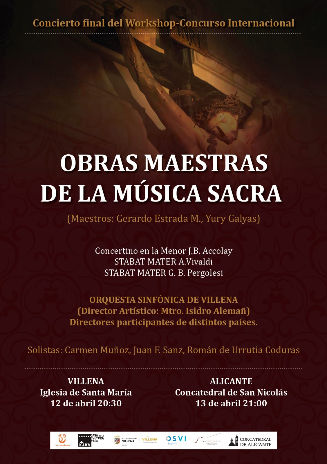 Villena acogerá I Workshop concurso internacional de música sacra