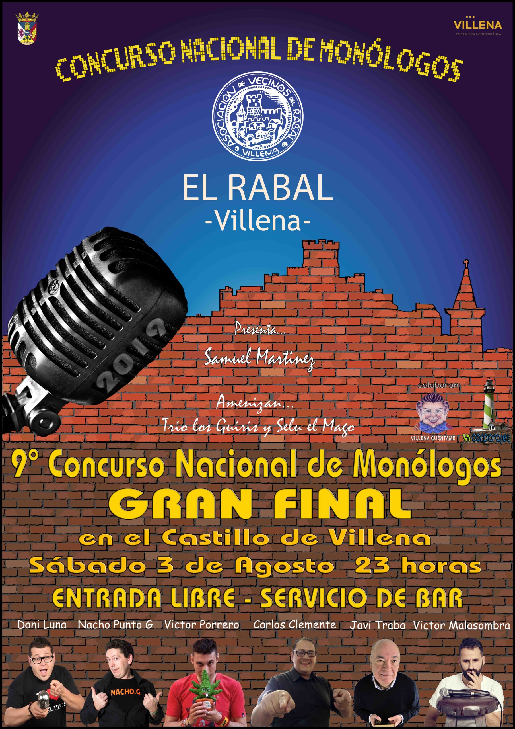 El concurso nacional de Monólogos El Rabal Villena da a conocer a los seis finalistas