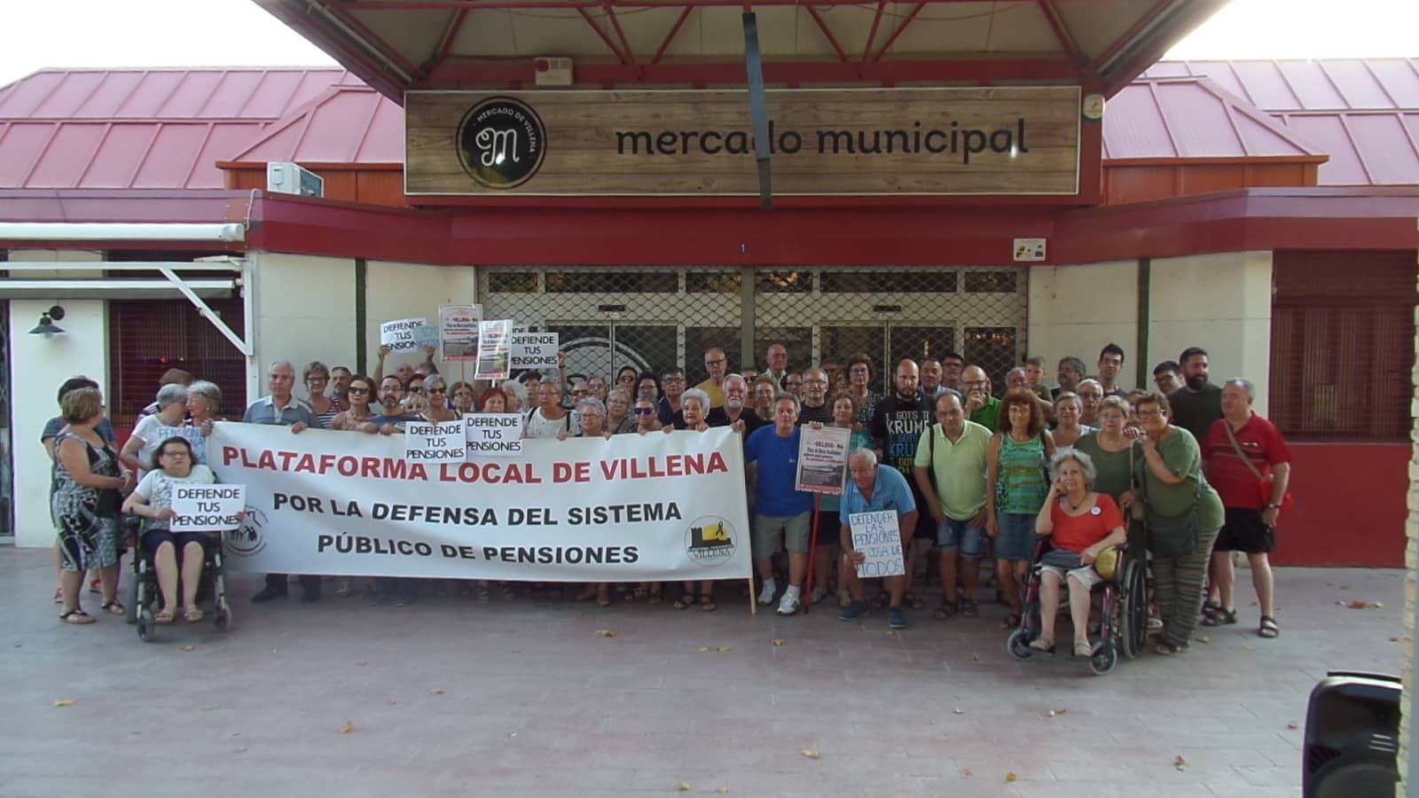 La Plataforma Local de Villena por la Defensa del Sistema Público de Pensiones se concentra hoy en la plaza de la Banda Municipal de Música
