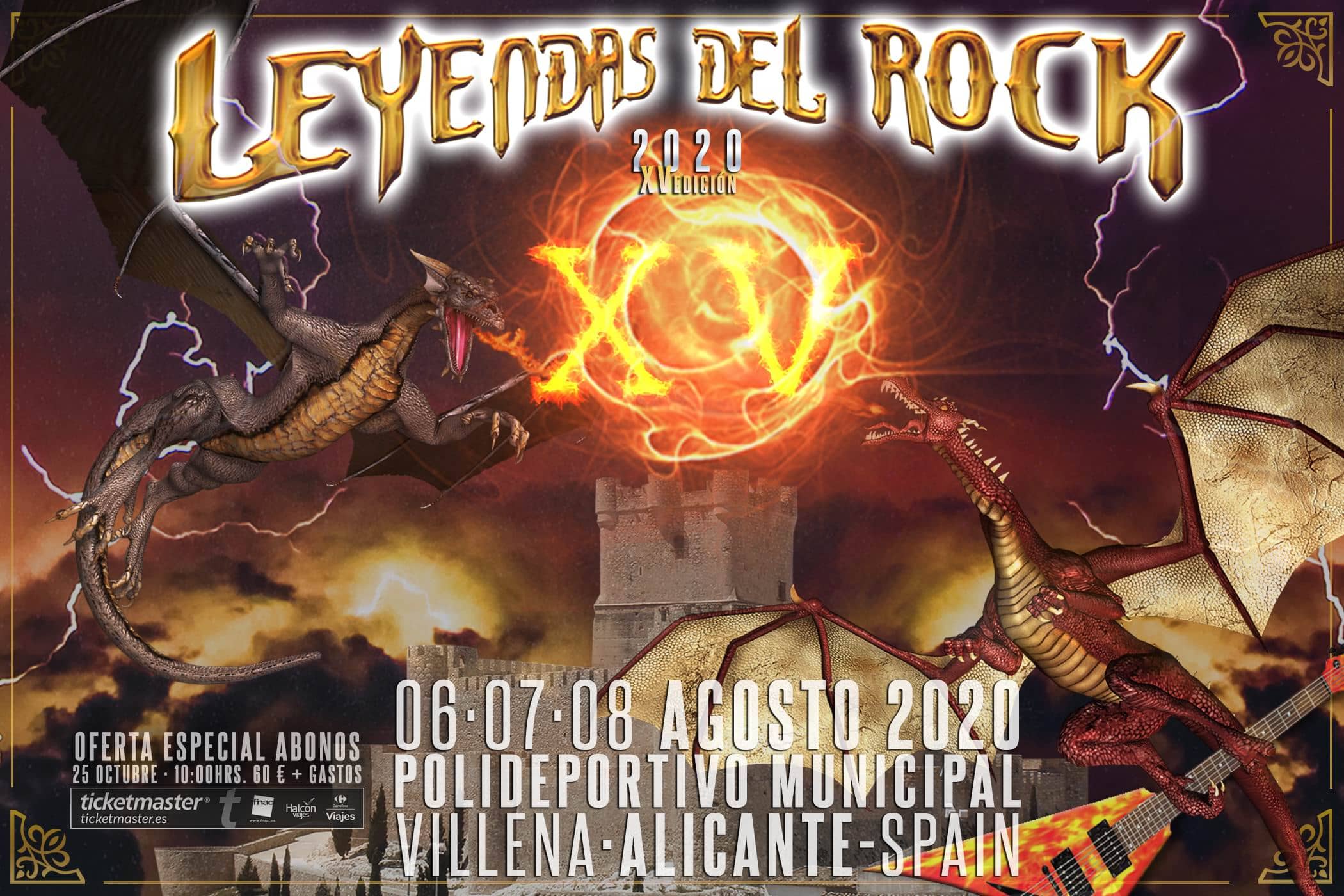 Leyendas del Rock 2020 se celebrará los días 6, 7 y 8 de agosto