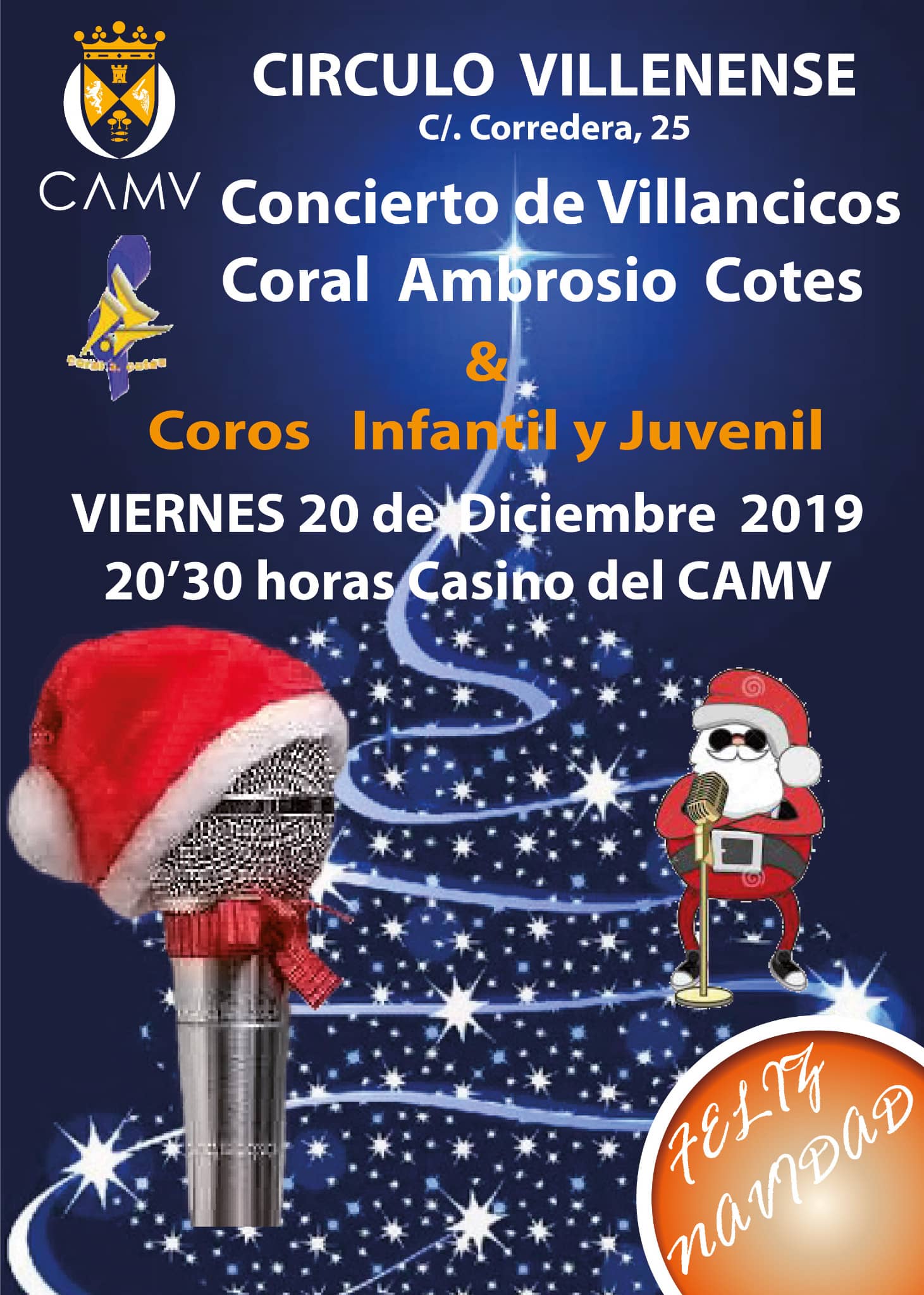 Concierto navideño en el CAMV de los coros Infantil  y Juvenil de la Coral Ambrosio Cotes