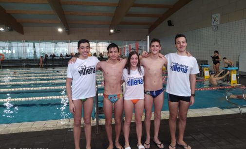 Cinco nadadores del CN Villena participan en Valencia en el Campeonato Autonómico de Natación Infantil