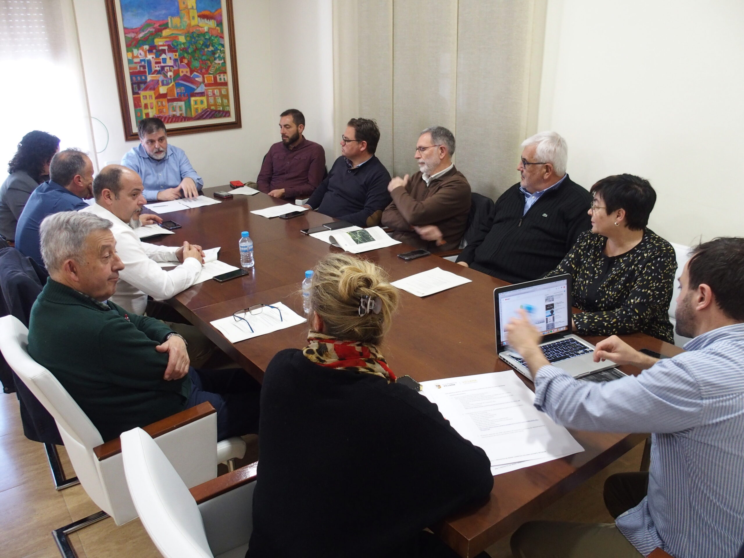 Reunión de los alcaldes del Alto Vinalopó para tratar el proyecto del nodo logístico