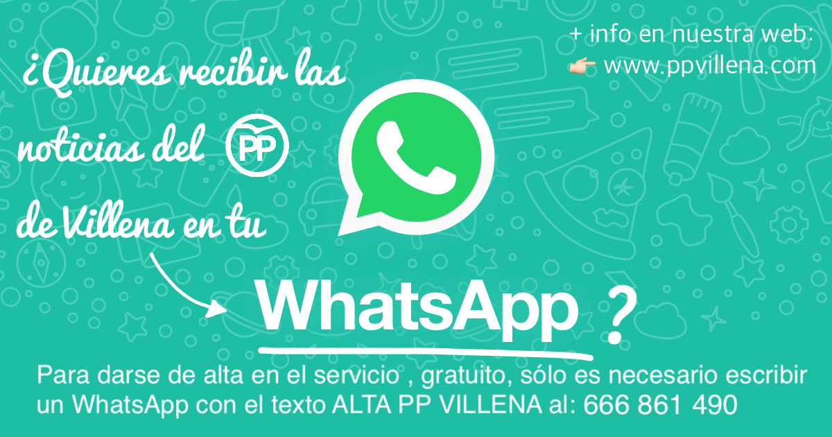 El PP reactiva el canal de WhatsApp para informar a los vecinos de Villena