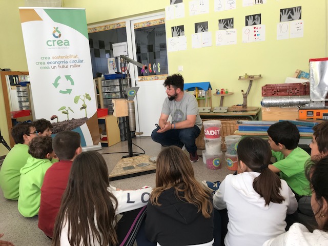 El Consorcio de Residuos Crea desarrolla en escuelas un taller de reciclaje en vivo a escala