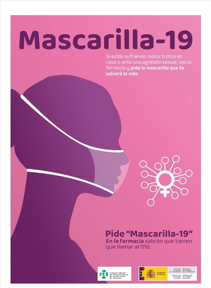 Las farmacias de Villena se unen a la campaña Mascarillas-19 contra los malos tratos