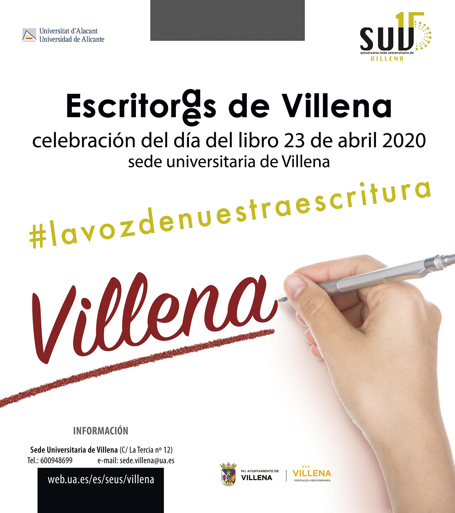 La Sede Universitaria de Villena celebra el Día del Libro a través de las voces de escritores villenenses