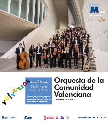 La Orquesta de la Comunitat Valenciana estará en la Kakv el próximo 26 de Junio