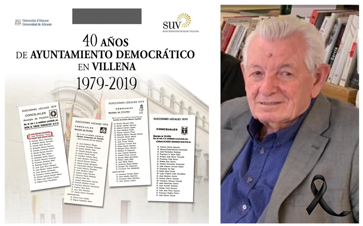 Fallece José Hernández Tomás, concejal de la primera corporación democrática