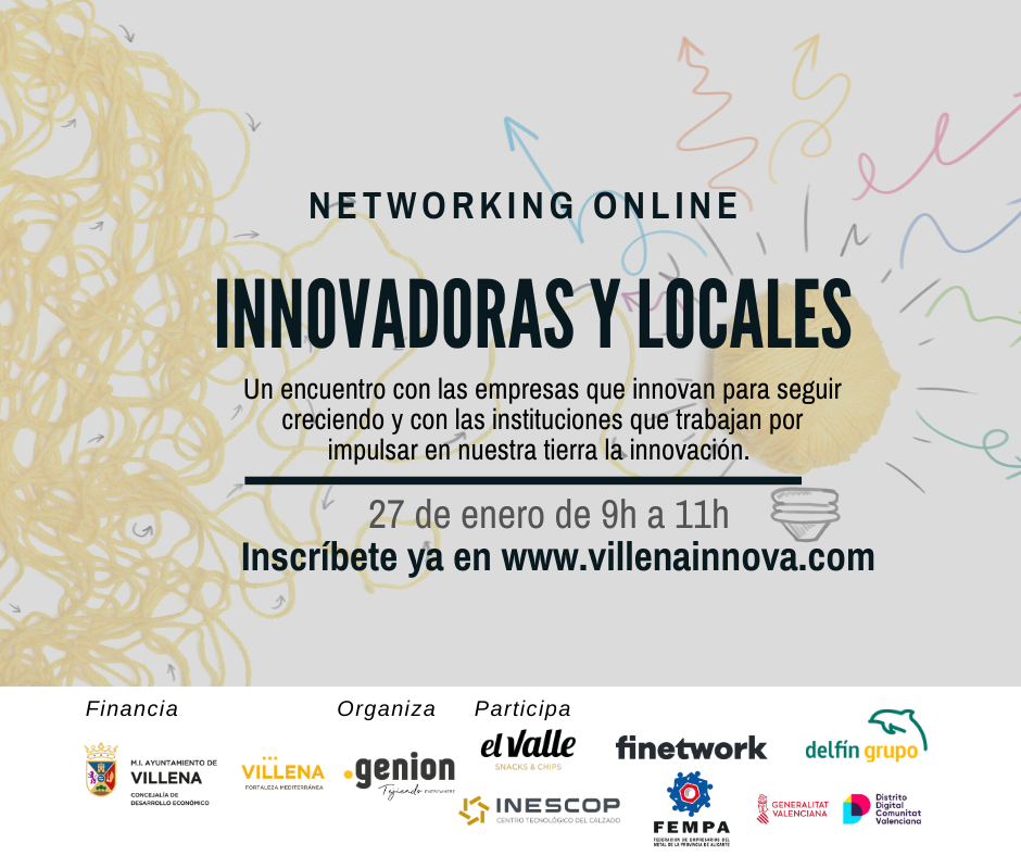 La Concejalía de Desarrollo convoca a empresarios de Villena a un foro virtual sobre innovación