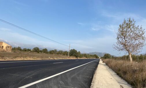 Terminan las obras de mejora del asfaltado y firme de la carretera Villena a Biar