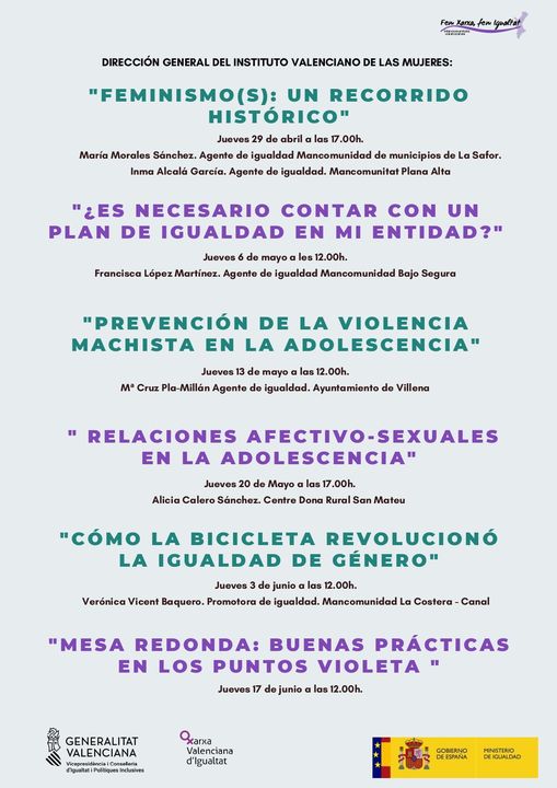 Igualdad participa en el programa Fem Xarxa con “Prevención de la Violencia Machista en la Adolescencia”