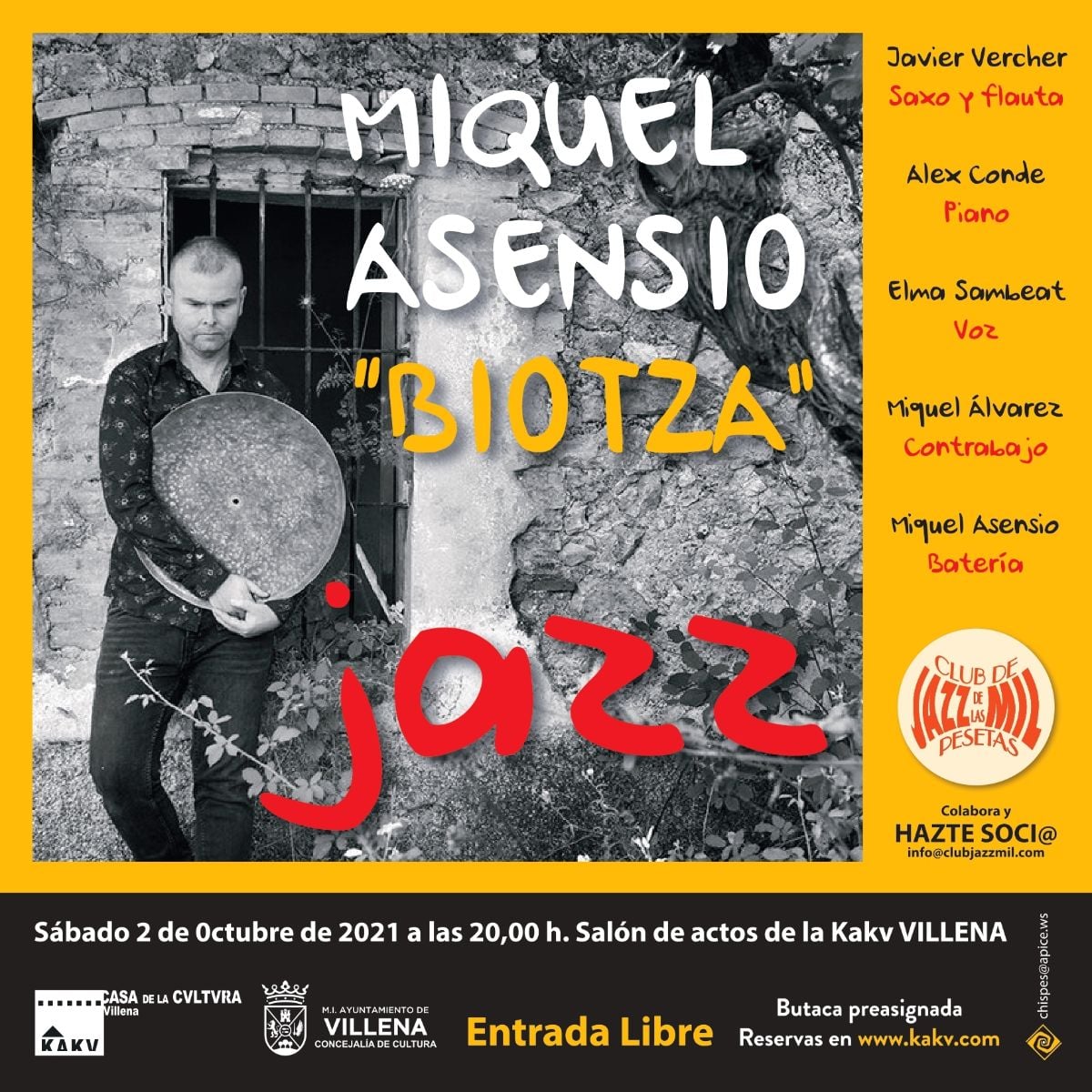 El Cluz de Jazz De Las Mil pesetas retoma la programación este sábado