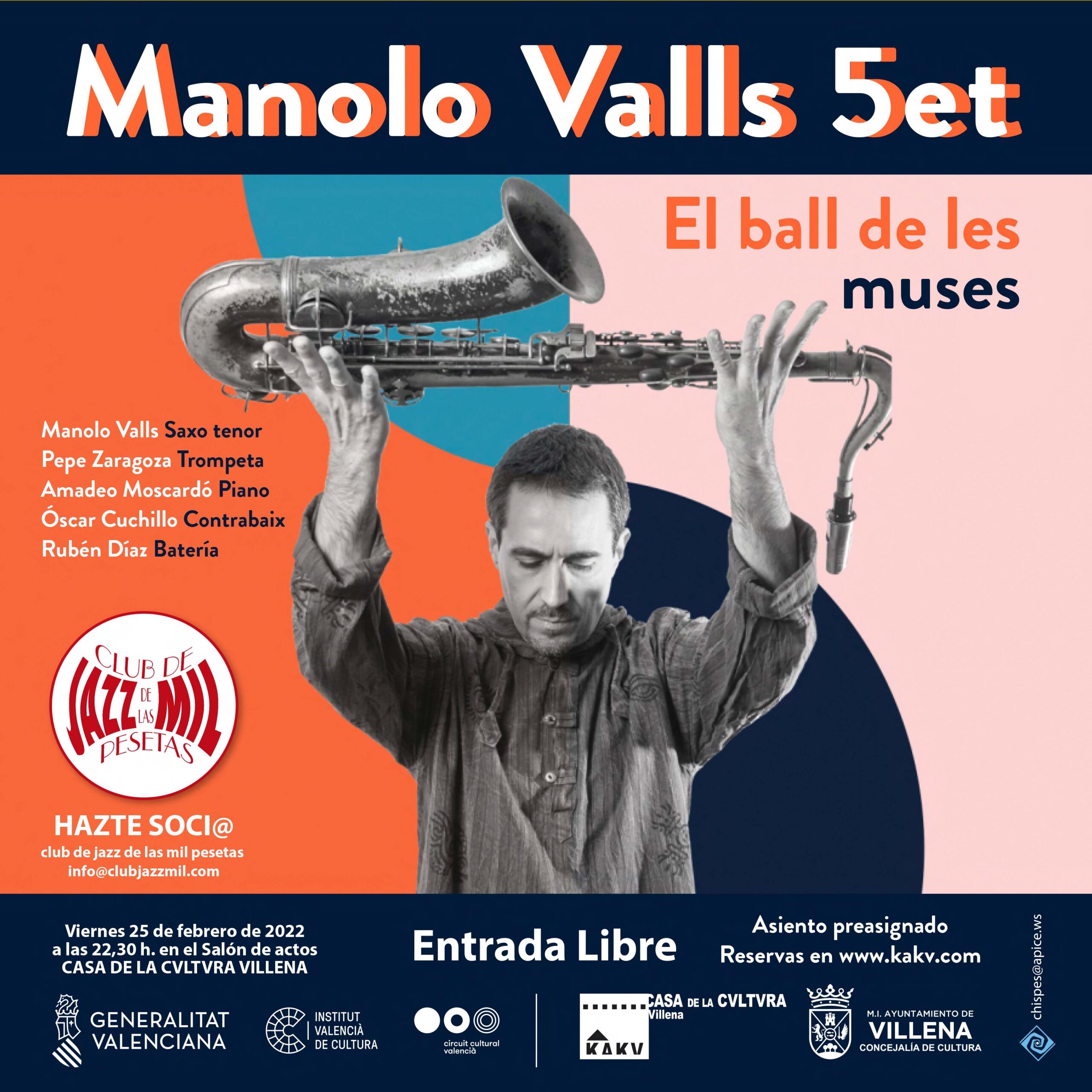 Manolo Valls Quintet en el  Club de Jazz de las Mil Pesetas