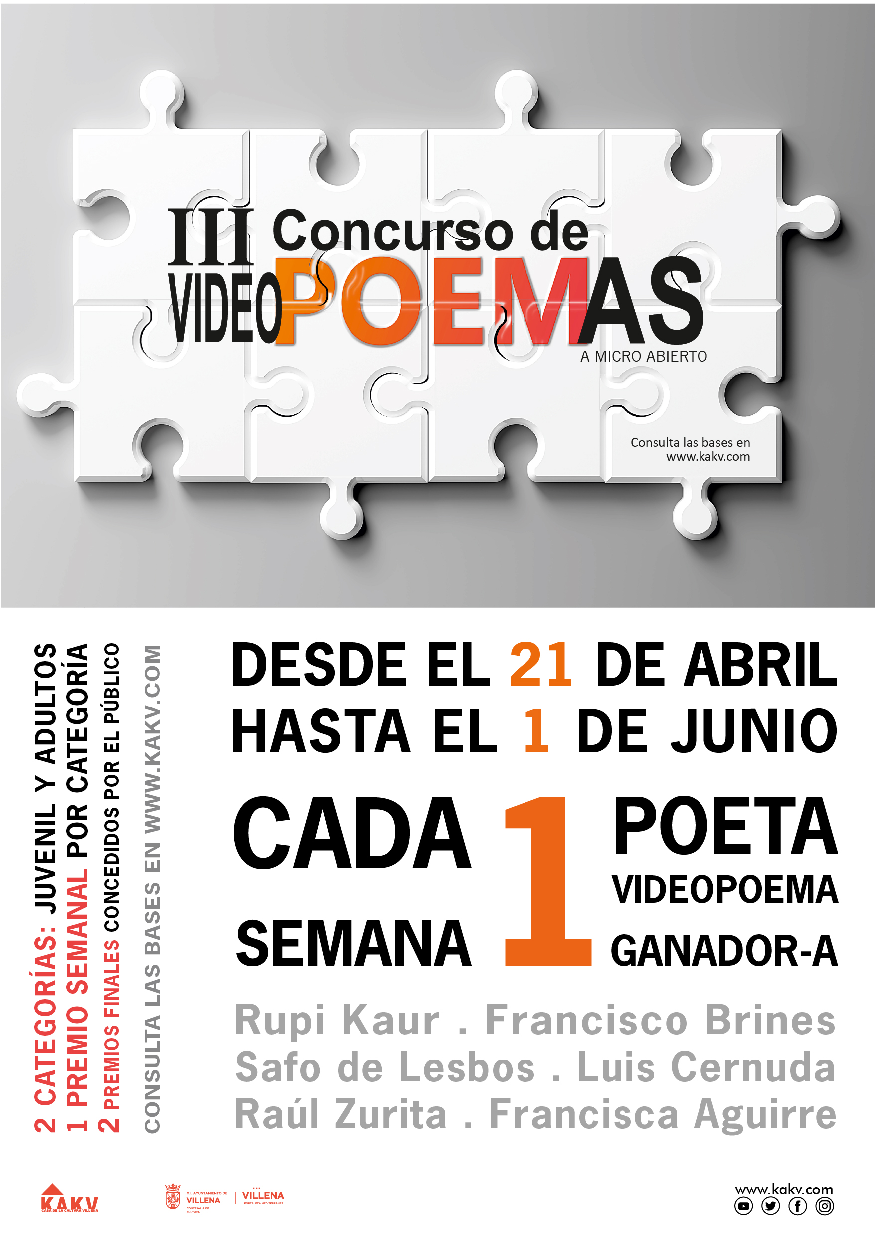 La Casa de la Cultura convoca el concurso ‘Video Poemas a Micro Abierto’