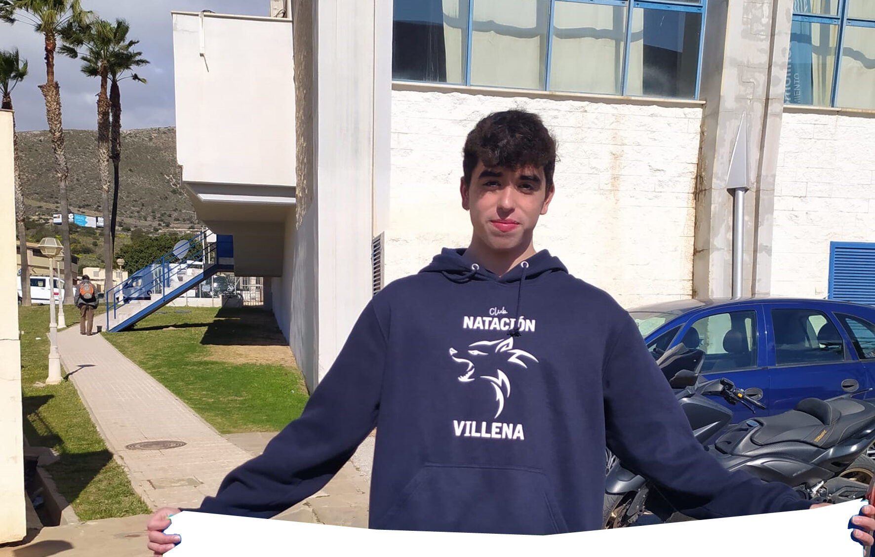 El villenense Álvaro Suárez en el campeonato de España de natación