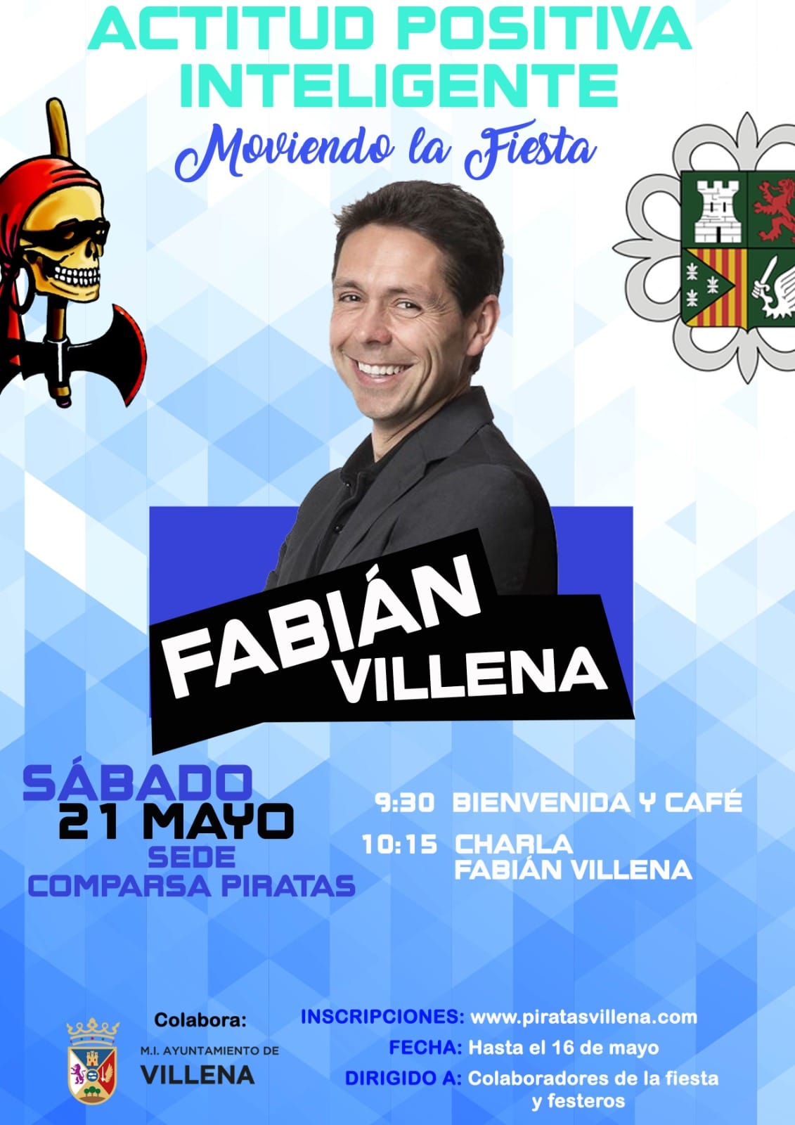 Piratas y Cristianos organizan una charla con Fabián Villena
