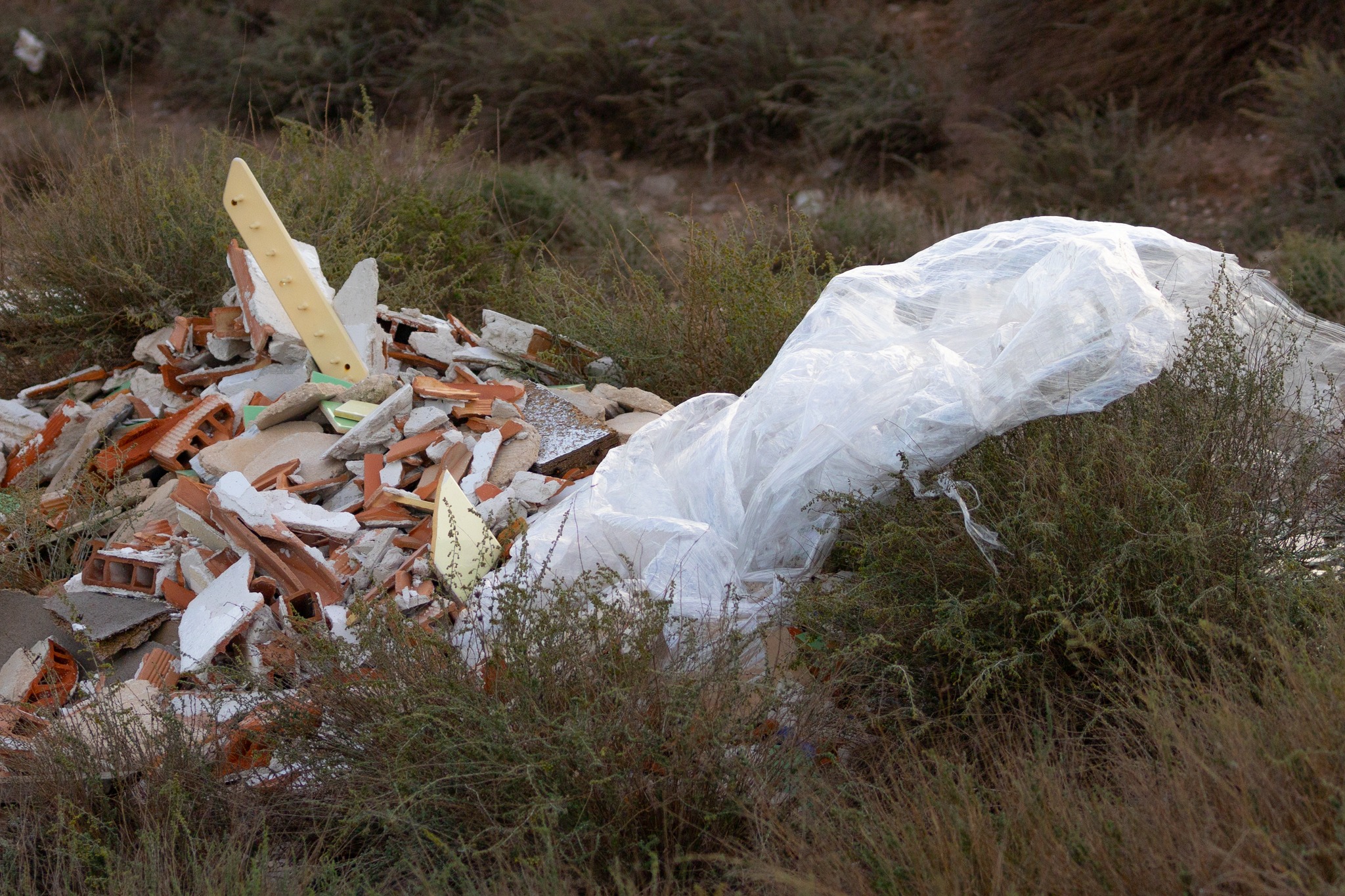 Salvatierra denuncia la aparición de desechos en el Cabezo Redondo
