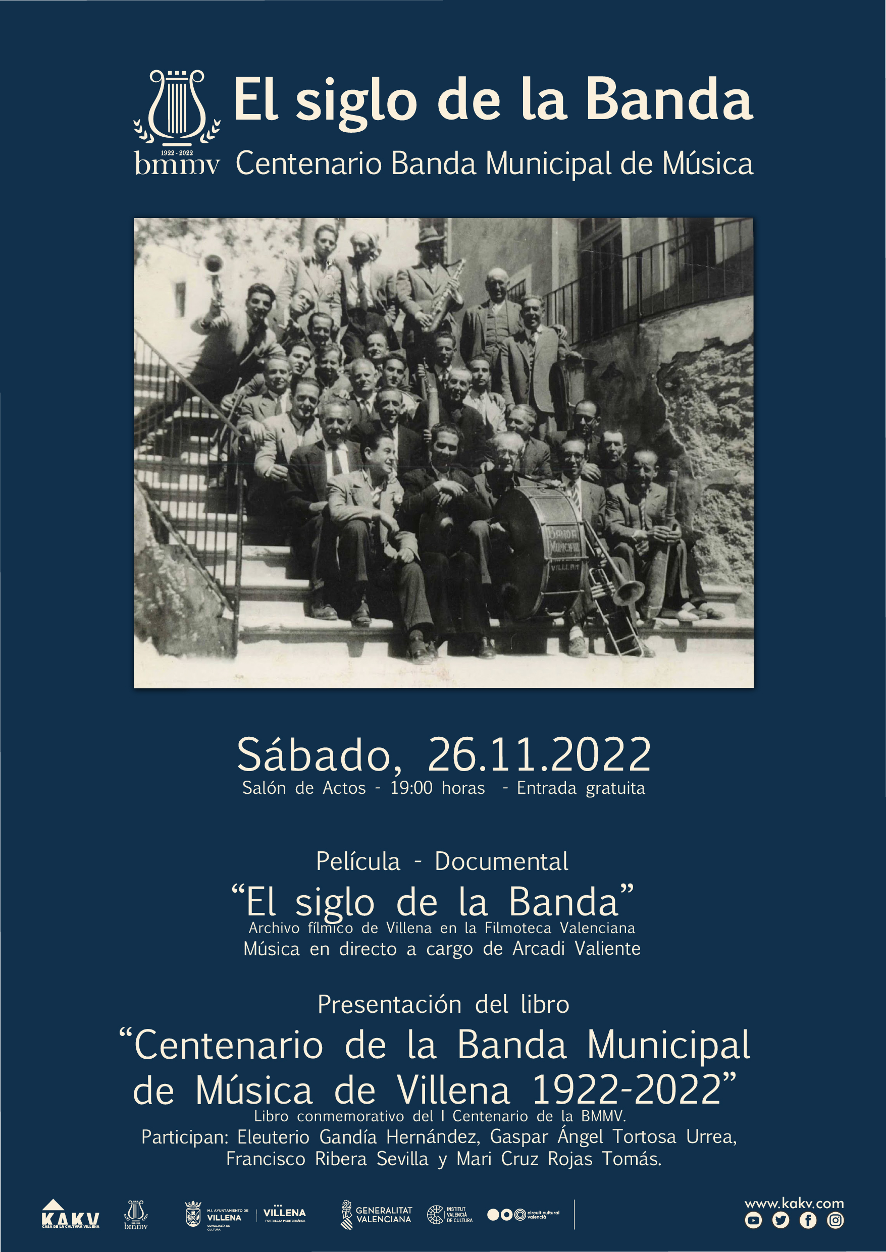 La Banda Municipal presenta el libro conmemorativo de su centenario