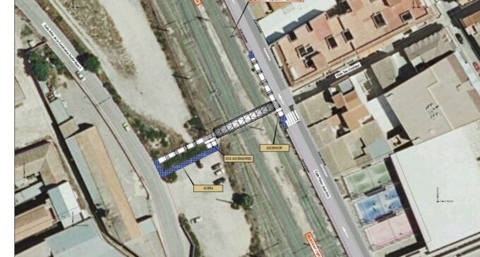 ADIF ubicará en Villena una pasarela elevada en Pintor Juan Gris y un nuevo puente en el Camino de San Juan para salvar las vías del tren