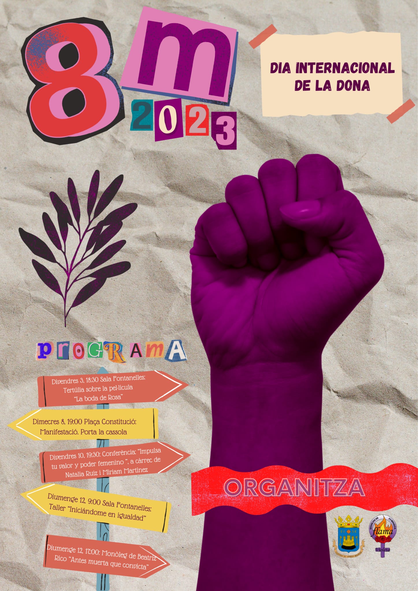 Igualdad programa actos reivindicativos del Día de la Mujer en Biar